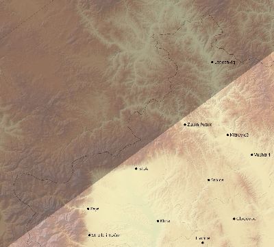 Map of the eclipse path across Kosovo on 03/06/1867