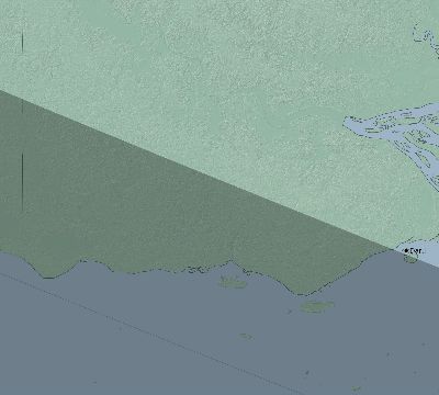 Map of the eclipse path across Papua New Guinea on 08/18/1868