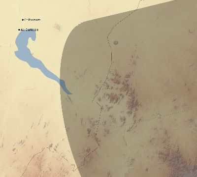 Map of the eclipse path across Sudan on 08/18/1868