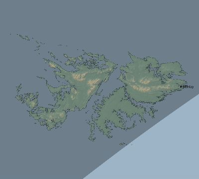 Map of the eclipse path across Falkland Islands on 07/07/1880