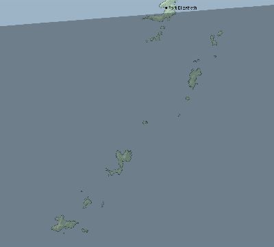 Map of the eclipse path across Saint Vincent and the Grenadines on 08/29/1886