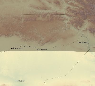 Map of the eclipse path across Syria on 06/17/1890