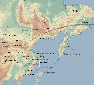 Map of the eclipse path across Russia on 04/06/1894