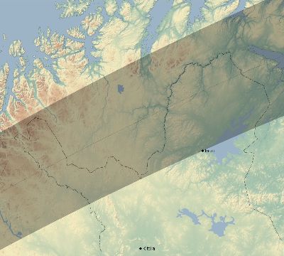 Map of the eclipse path across Finland on 08/09/1896