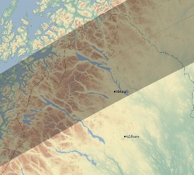 Map of the eclipse path across Sweden on 08/09/1896