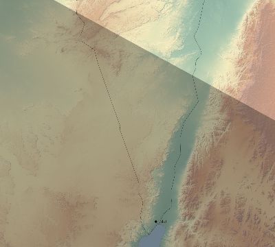 Map of the eclipse path across Israel on 11/11/1901