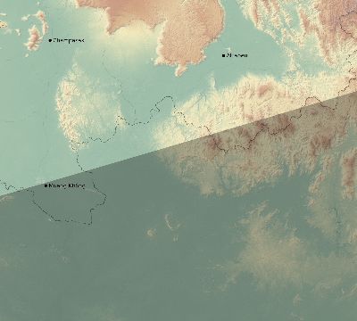 Map of the eclipse path across Laos on 11/11/1901