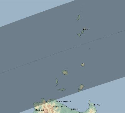 Map of the eclipse path across Philippines on 03/17/1904