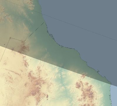 Map of the eclipse path across Sudan on 08/30/1905