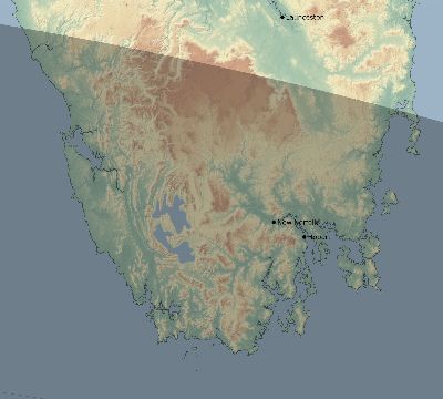 Map of the eclipse path across Australia on 05/09/1910