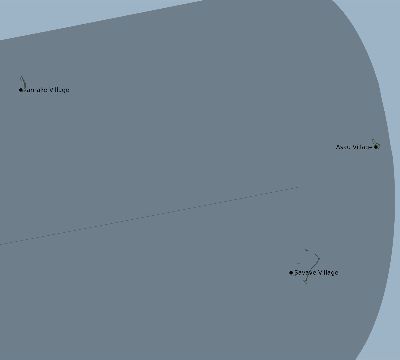 Map of the eclipse path across Tuvalu on 10/22/1911