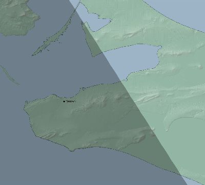 Map of the eclipse path across Russia on 08/21/1914