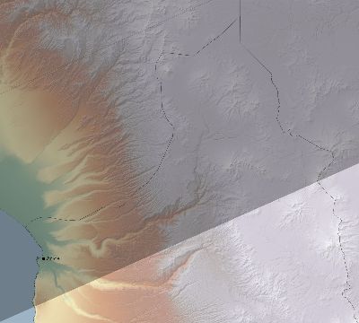 Map of the eclipse path across Chile on 05/29/1919
