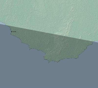 Map of the eclipse path across Ghana on 05/29/1919