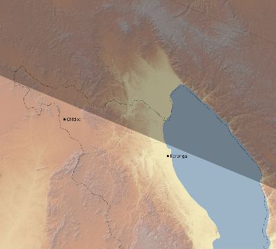 Map of the eclipse path across Malawi on 05/29/1919