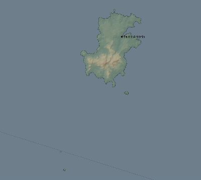 Map of the eclipse path across São Tomé and Príncipe on 05/29/1919