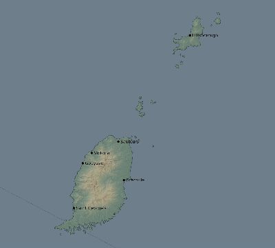 Map of the eclipse path across Grenada on 11/22/1919