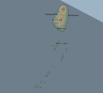Map of the eclipse path across Saint Vincent and the Grenadines on 11/22/1919