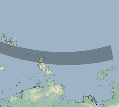 Map of the eclipse path across Russia on 04/08/1921