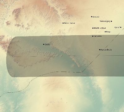 Map of the eclipse path across Ethiopia on 09/21/1922