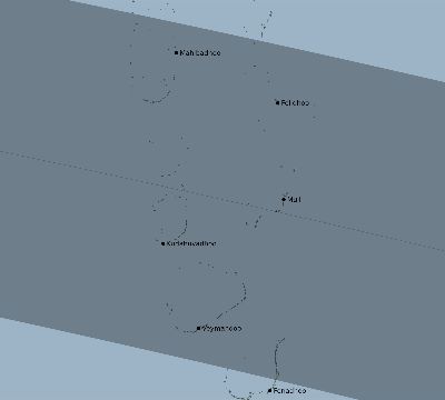 Map of the eclipse path across Maldives on 09/21/1922
