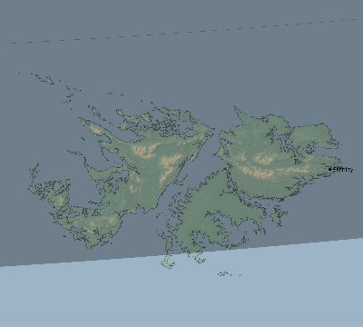Map of the eclipse path across Falkland Islands on 03/17/1923