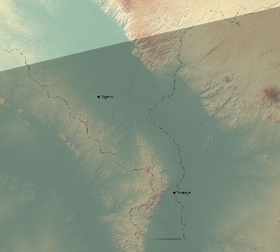Map of the eclipse path across Malawi on 03/17/1923