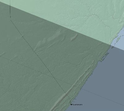 Map of the eclipse path across Somalia on 01/14/1926