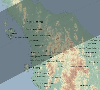Map of the eclipse path across Malaysia on 05/09/1929