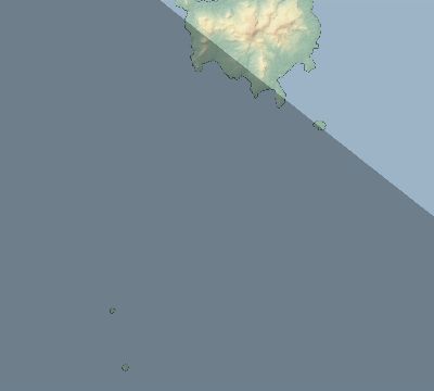 Map of the eclipse path across São Tomé and Príncipe on 11/01/1929