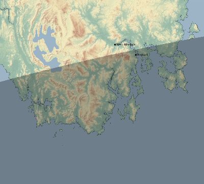 Map of the eclipse path across Australia on 03/07/1932