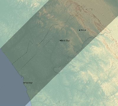 Map of the eclipse path across Angola on 02/24/1933