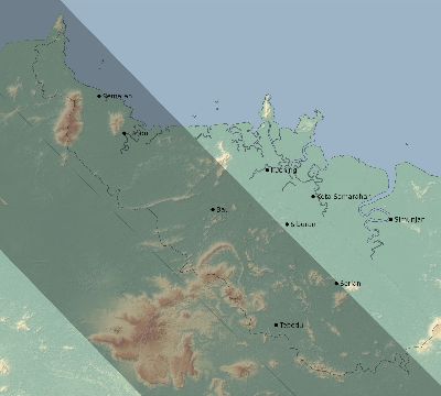 Map of the eclipse path across Malaysia on 08/21/1933