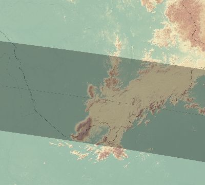 Map of the eclipse path across Venezuela on 10/01/1940