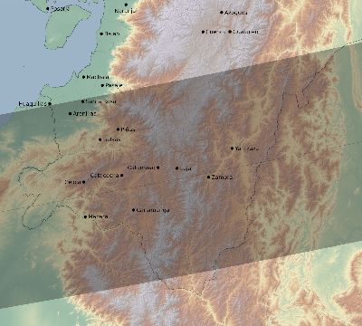 Map of the eclipse path across Ecuador on 11/12/1947