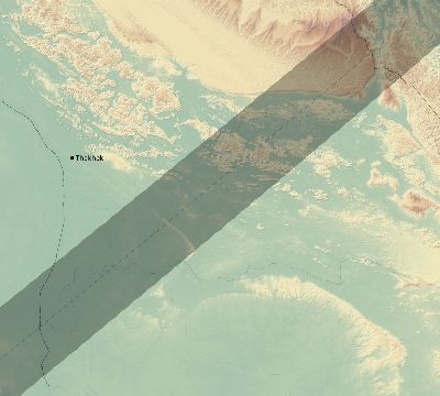 Map of the eclipse path across Laos on 05/09/1948
