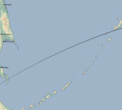Map of the eclipse path across Russia on 05/09/1948