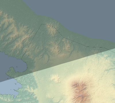 Map of the eclipse path across Costa Rica on 03/07/1951