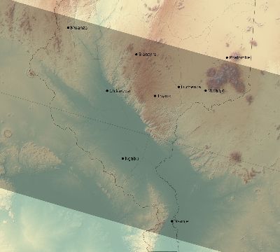 Map of the eclipse path across Malawi on 09/01/1951