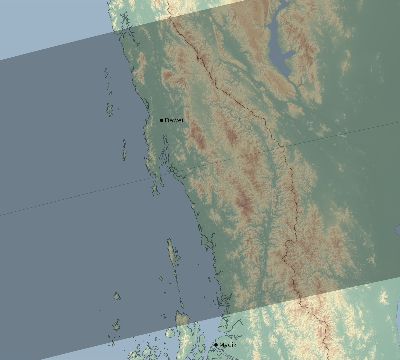 Map of the eclipse path across Myanmar on 06/20/1955