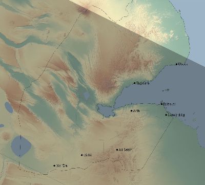 Map of the eclipse path across Djibouti on 12/14/1955