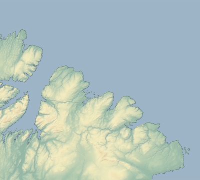 Map of the eclipse path across Norway on 04/30/1957