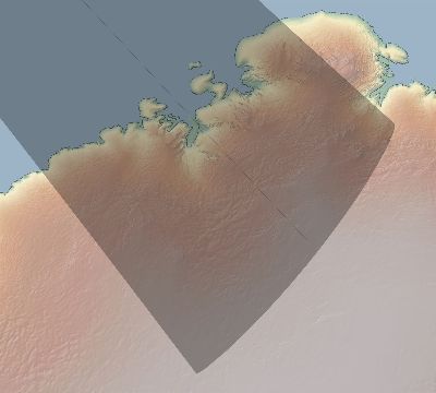 Map of the eclipse path across Antarctica on 08/11/1961