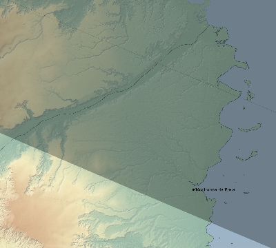 Map of the eclipse path across Mozambique on 07/31/1962