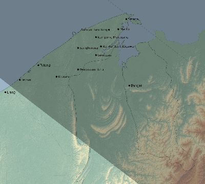Map of the eclipse path across Brunei on 11/23/1965