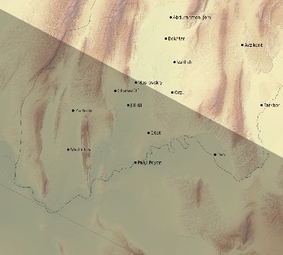 Map of the eclipse path across Tajikistan on 11/23/1965