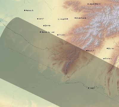 Map of the eclipse path across Uzbekistan on 11/23/1965