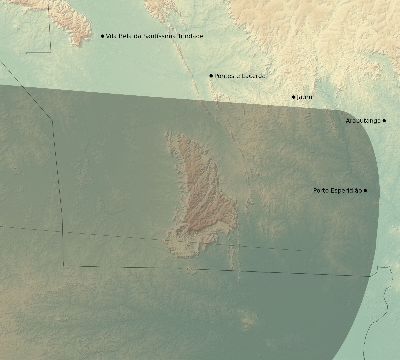 Map of the eclipse path across Brazil on 09/11/1969