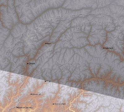 Map of the eclipse path across Pakistan on 04/29/1976