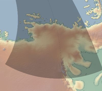 Map of the eclipse path across Antarctica on 08/22/1979